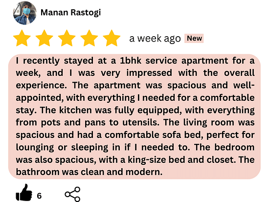 Lime tree 402 has been a home to us for the past 1 month. Its location is very near to Medanta. It takes 10 minutes walking. The service here is excellent. The rooms are kept in sparkling clean. A 2