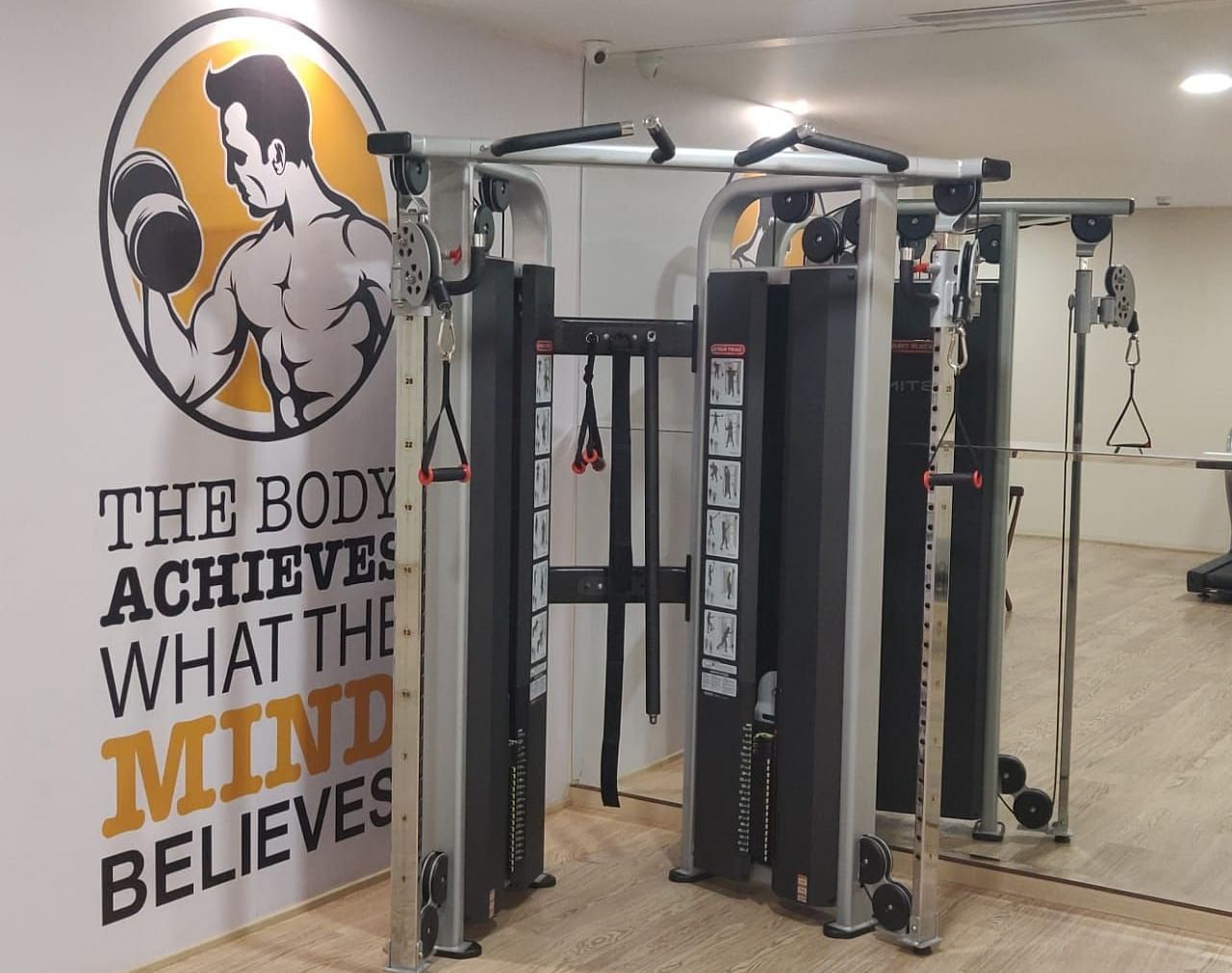 Shot of a machine at the in house gym at Mirage Hotel.
