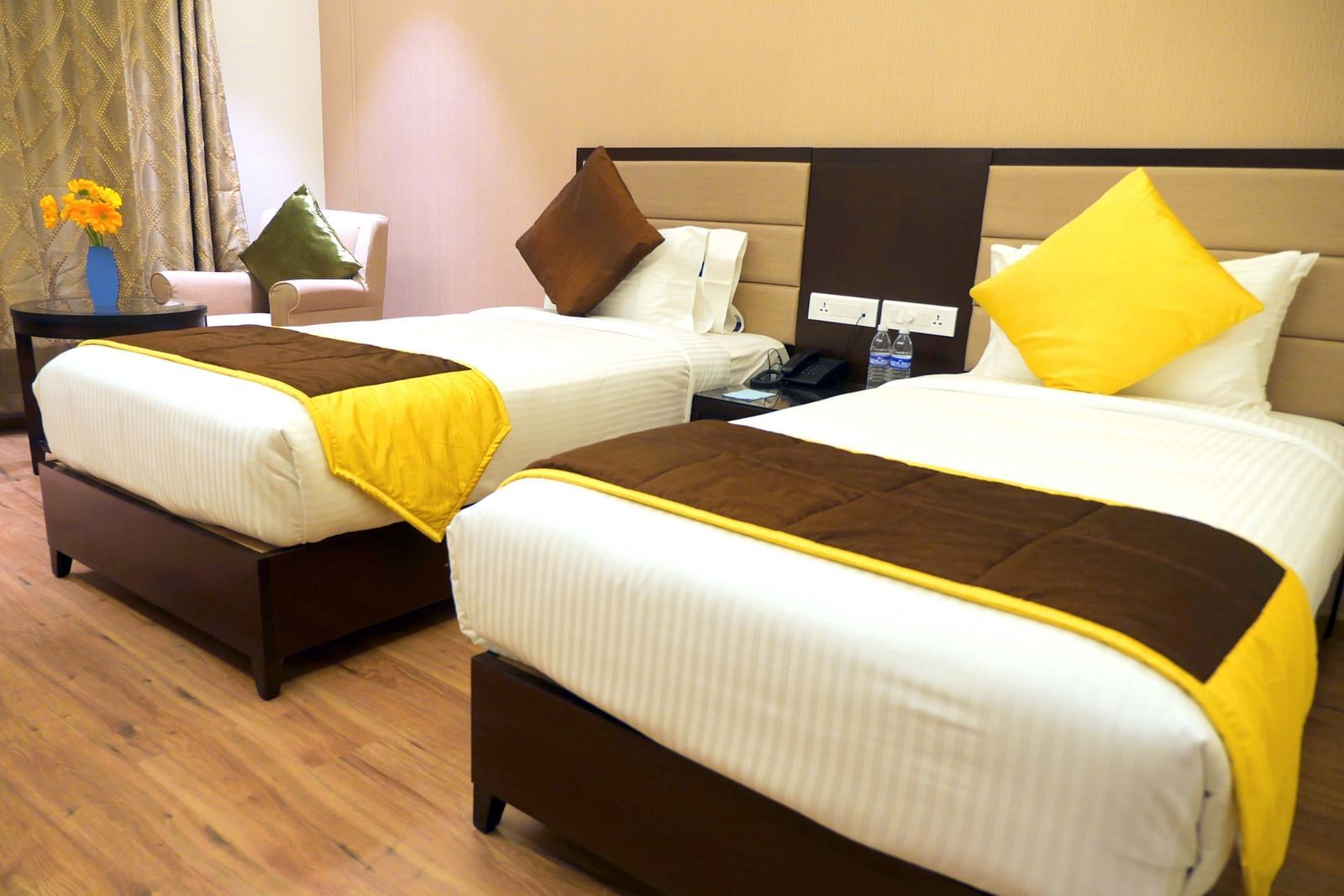 view of twin beds of Premium Twin Room of ASR Parklane, Hosur