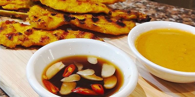 alt-text Malay satay offered at Ginger, a restaurant in Shillong