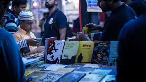 a book fair selling Bengali books 
