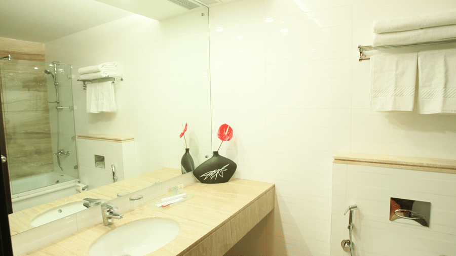 Emblem Hotel, New Friends Colony, New Delhi Delhi Executive Washroom Emblem Hotel New Friends Colony New Delhi