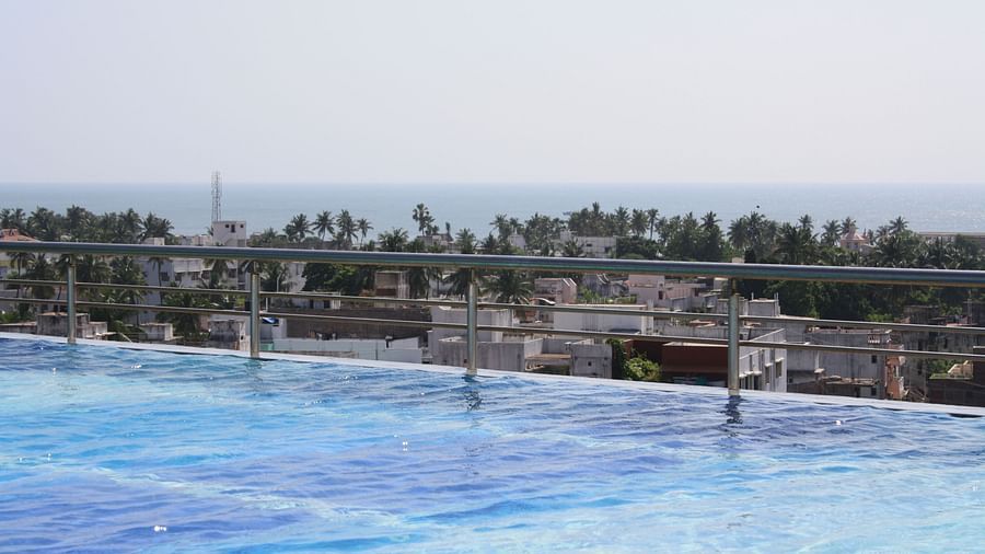 View of Swimming pool during the daytime at Hotel Atithi - TGI Grand, Pondicherry