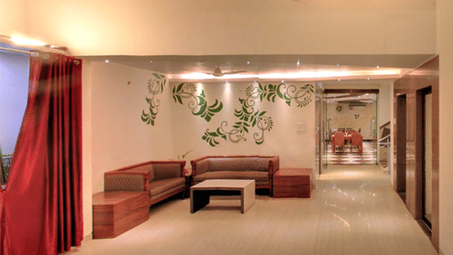 Hotel Vaikunth by Adamo - the sitting space at the reception area of the hotel in Nathdwara 
