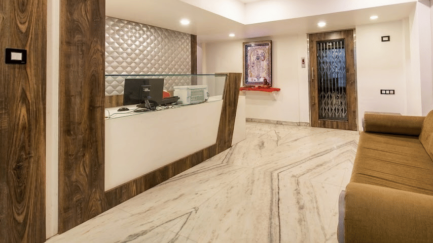 Reception of  Adamo Sanmukh with its unique interior.