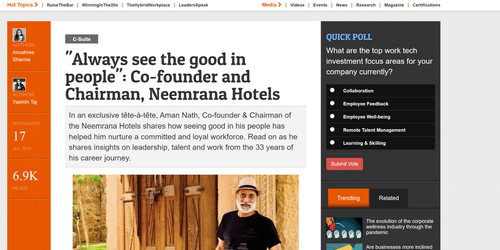 PEOPLE MATTERS news article