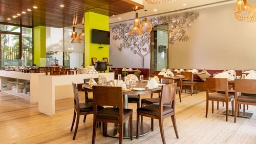  A warm ambience of Mehek restaurant at at Marasa Sarovar Portico, Rajkot