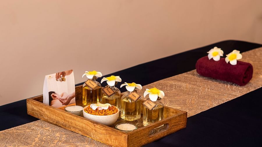 Spa essentials placed on the table  - Ganga Lahari, Haridwar