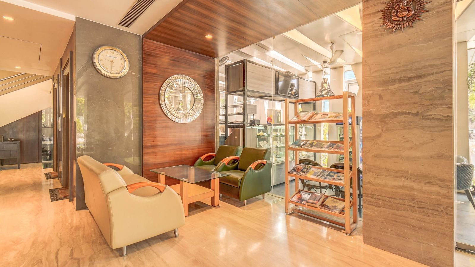 lobby with comfortable seating area at The SSK Solitaire Hotel & Banquets, Mumbai Naka - Nashik