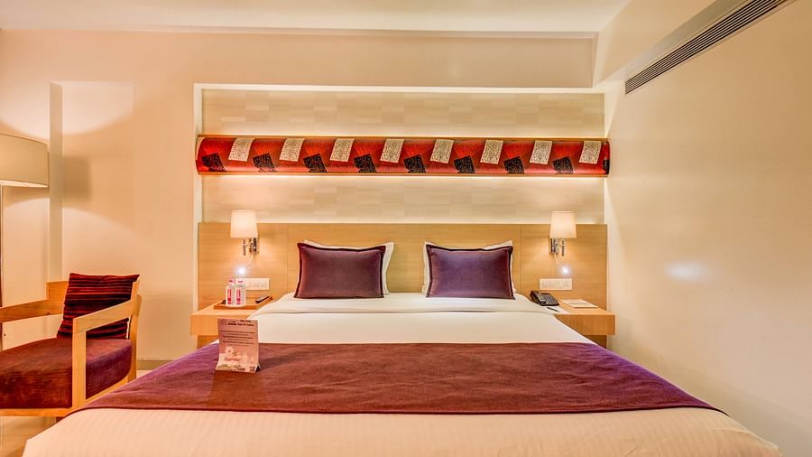 a view of the deluxe room at The SSK Solitaire Hotel & Banquets, Mumbai Naka - Nashik