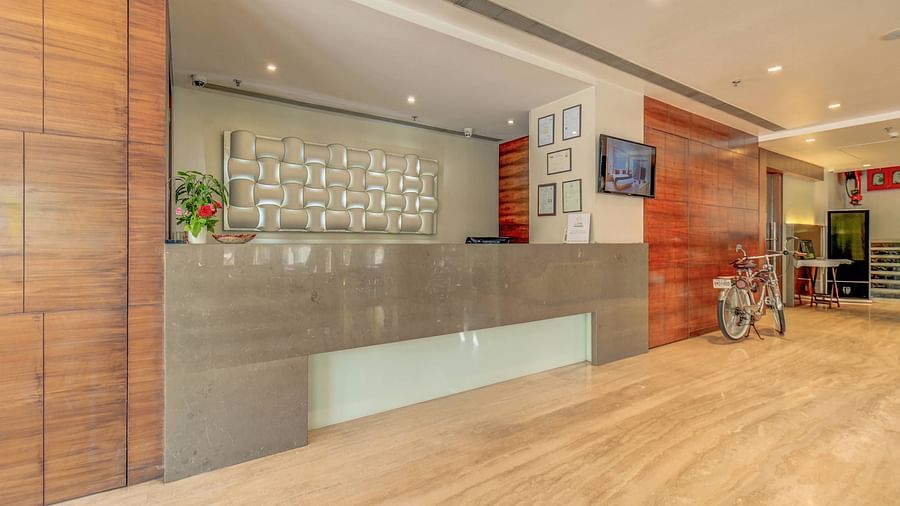 front desk reception at The SSK Solitaire Hotel & Banquets, Mumbai Naka - Nashik