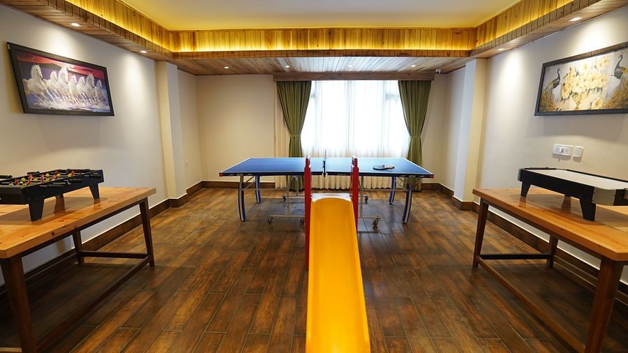 Play area with slide and TT Table