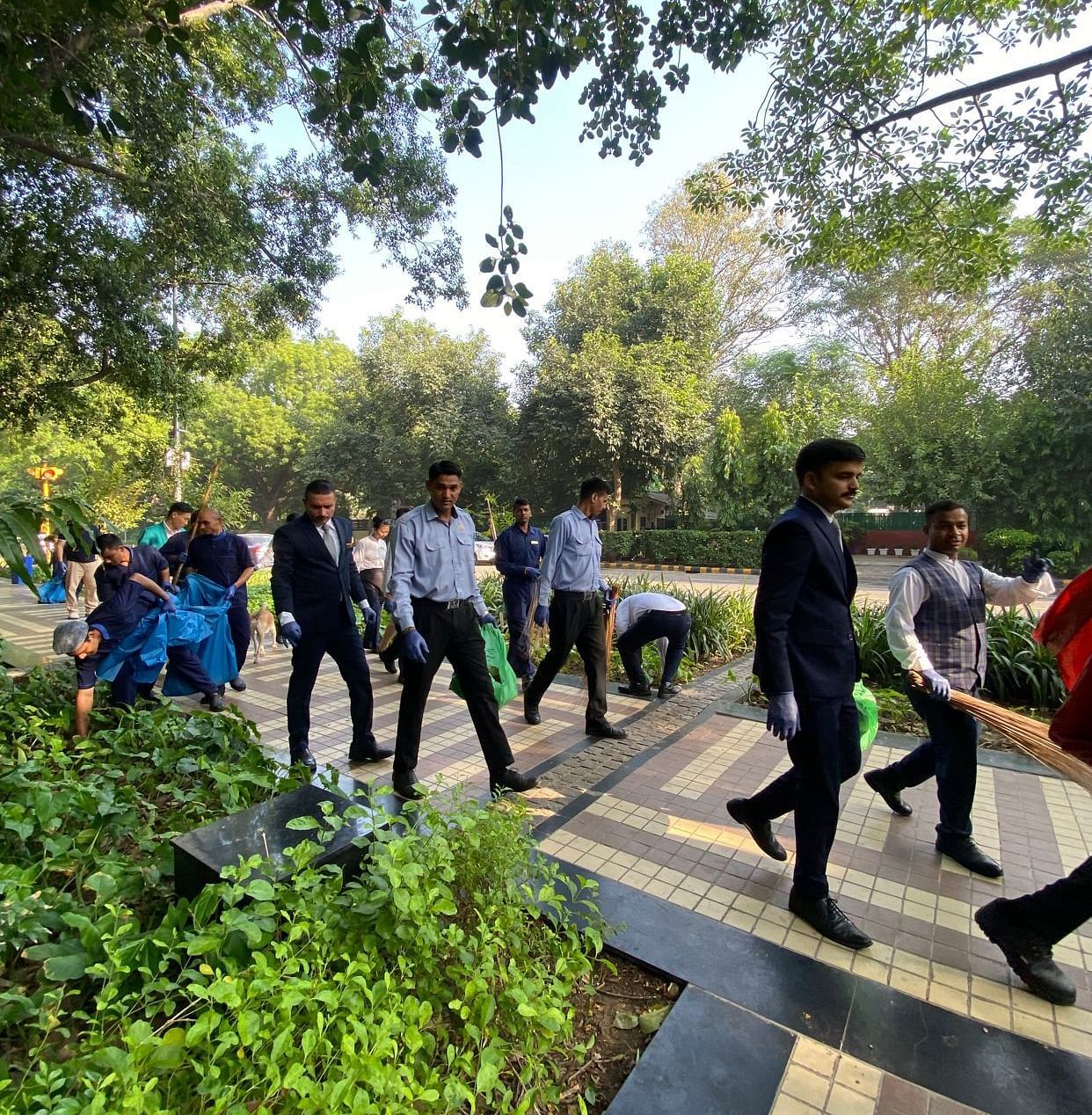 An image of people walking during our cleanliness drive - Claridges Collection