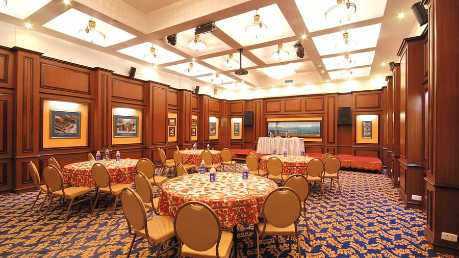 indoor seating space at the banquet hall - Mayfair Hill Resort, Darjeeling 1
