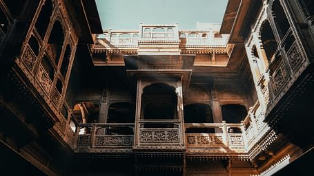 A two storey concrete building with Rajasthani architecture can be visited during a 2-days trip from Jaipur to Deogarh
