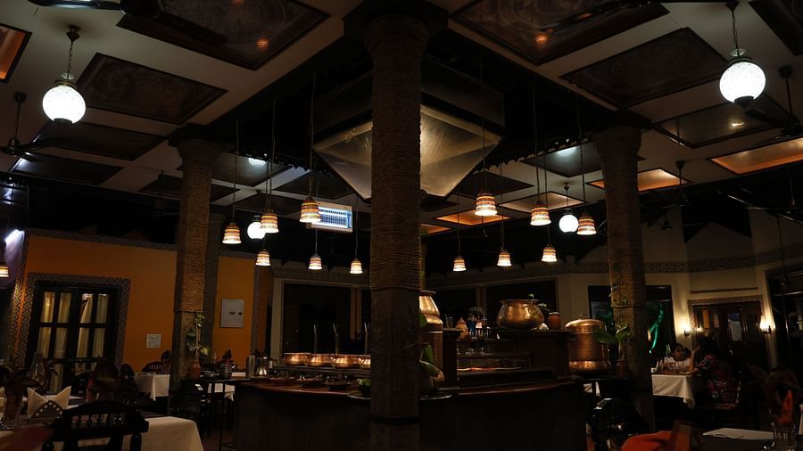 image of the Kokam bar and restaurant at the Hoysala Village Resort, Hassan