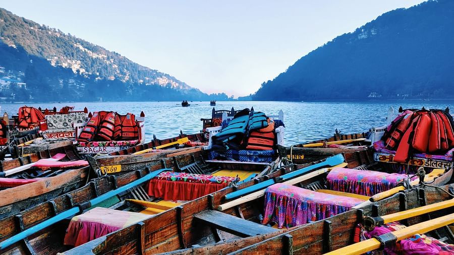 colourful boats parked near the water
