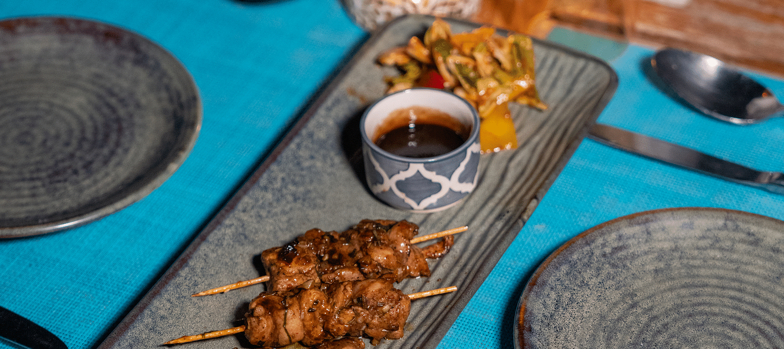 A plate of appetizing starters, beautifully arranged at BluSalzz Escapade Resort, Lansdowne