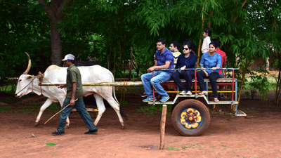 Bullock cart rides at Our Native Village - Bangalore Resort 160
