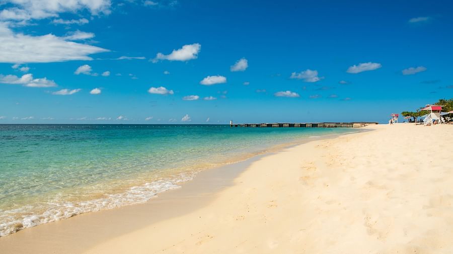 A view of a beach near our property in Jamaica seen during a cloudy day - S Hotel Montego Bay, Jamaica
