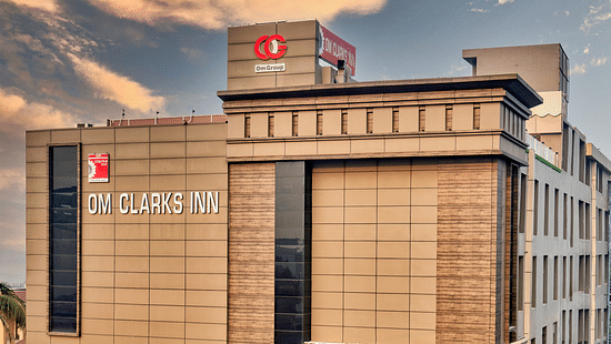 Facade of OM Clarks Inn in Raebareli during daytime