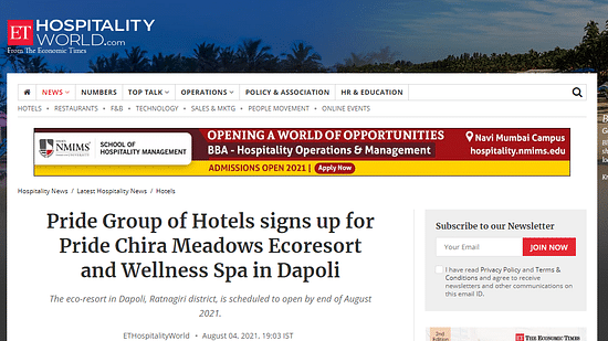 Pride-Group-of-Hotels-signs-up-for-Pride-Chira-Meadows-Ecoresort-and-Wellness-Spa-in-Dapoli-Hospitality-News-ET-HospitalityWorld