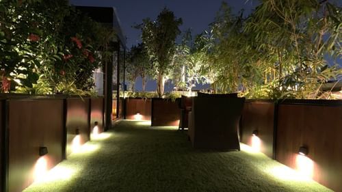 terrace with a seating area