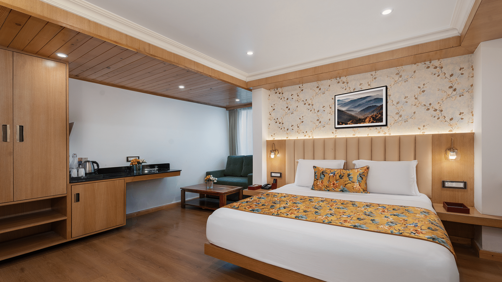 Deluxe room with sofa cum bed