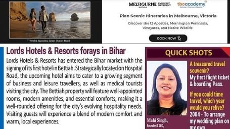 Screenshot of media promotion for Lords Hotels & Resorts.
