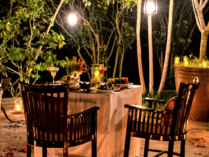 Romantic dining in Chikmagalur at our resort 