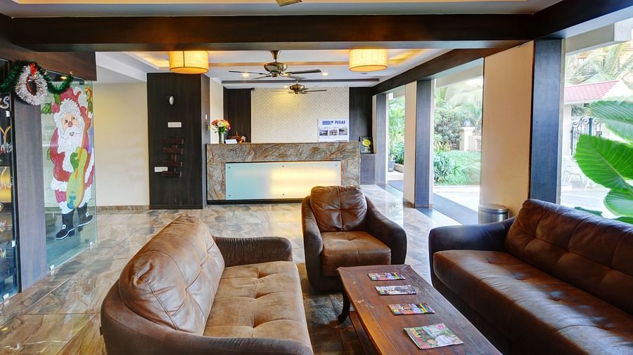 Reception area of Resort De Crossroads, Goa
