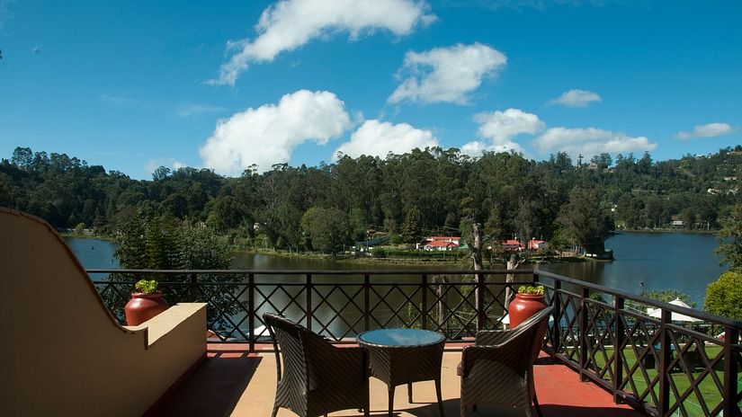 outdoor seating area at at The Carlton Kodaikanal