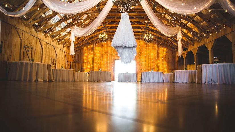 decorated wedding hall