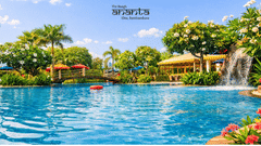 A creative for Ananta Baagh a Refreshing Summer Retreat package with prices, dates, and amenities.