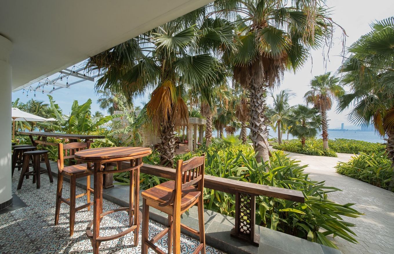 A view of the garden neat our restaurant - Alibu Resort NhaTrang