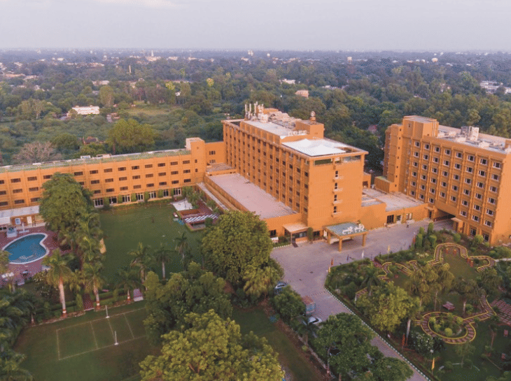 Aerial view of Hotel Clarks Shiraz, Agra