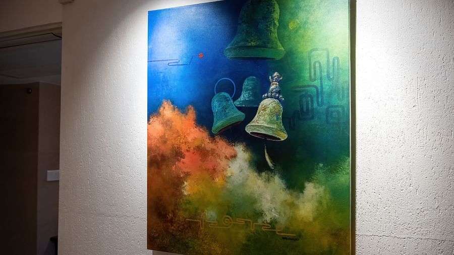 A wall painting at the Nepali Suite implying the element of water - The Nanee