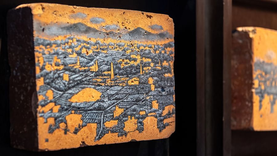 The artwork of the Sky garden hung on the wall - The Nanee