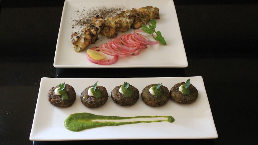 alt-text Starters on platters on the table