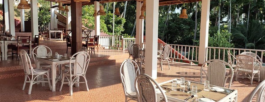 Seating arrangements at an open-air restaurant