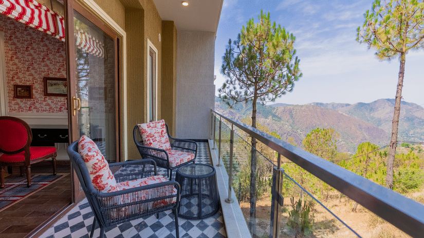 An image of a balcony in one of our rooms  - The Manor Luxury Hotel, Shimla
