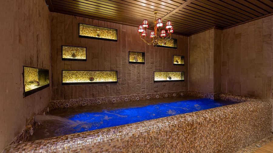 alt-text A image of the Jacuzzi under different lighting - The Manor Luxury Hotel, Shimla