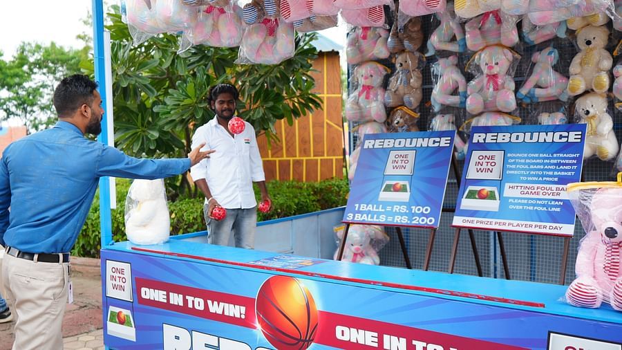 Another image of a man participating in games | Diamond Parks, Pune