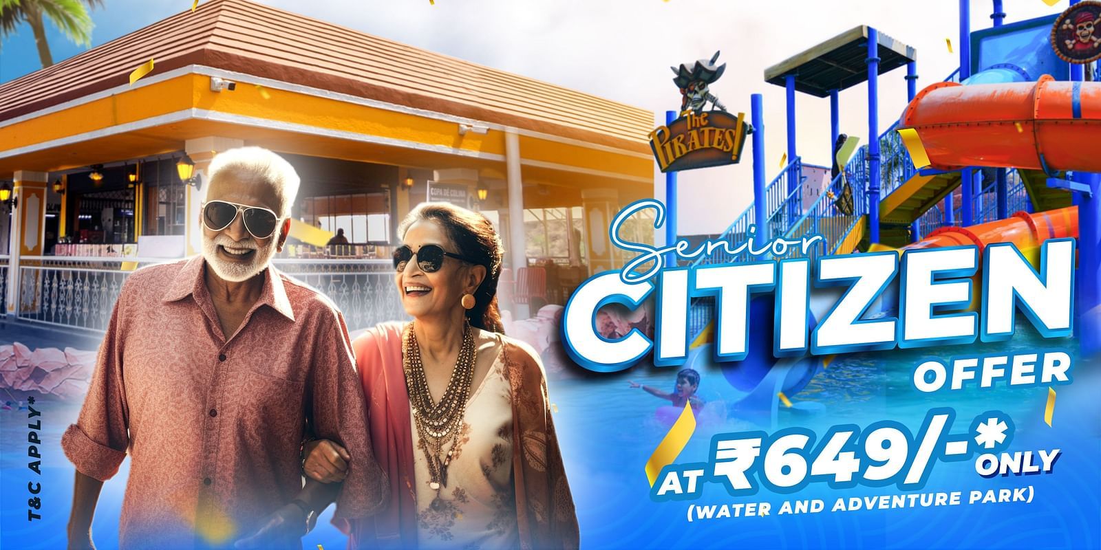 A graphics card which advertises offer for senior citizens | Diamond Parks, Pune