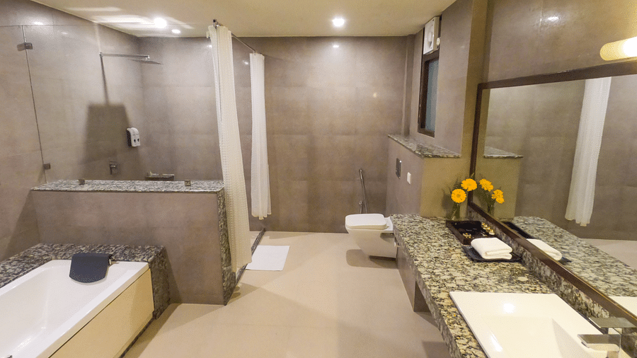 Shower area in Bathroom - Tiger Suite- The Golden tusk