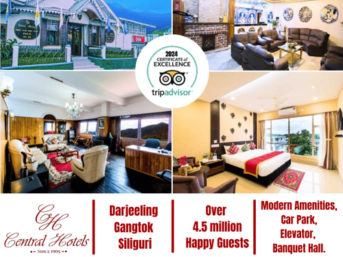 Central Hotels Award winning stays in Darjeeling Gangtok and Siliguri with modern amenities banquet hall and car park