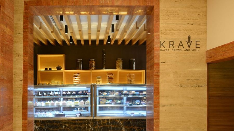 The entrance of Krave, our bakery in Coimbatore