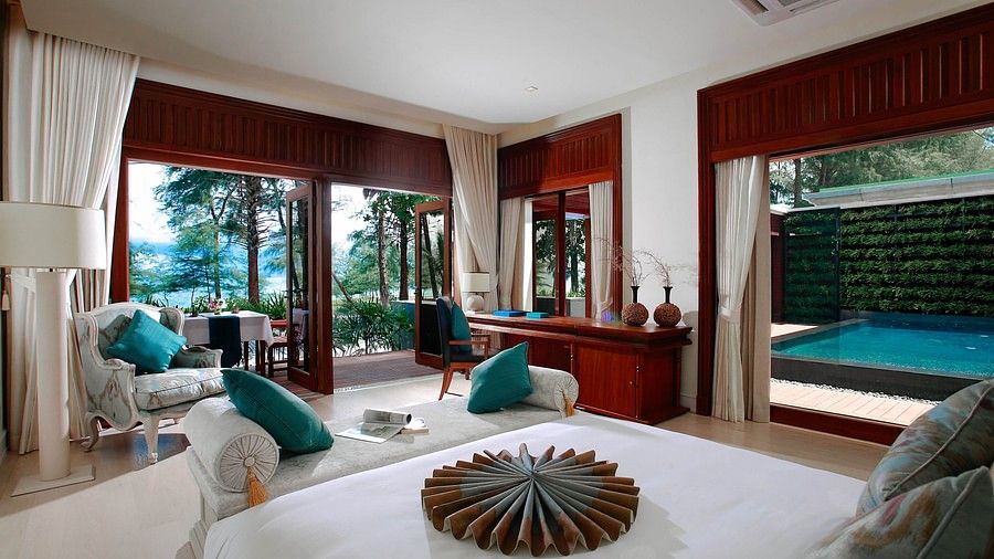 image of the bedroom with ample natural light and ventilation - one bedroom private pool beachfront villa