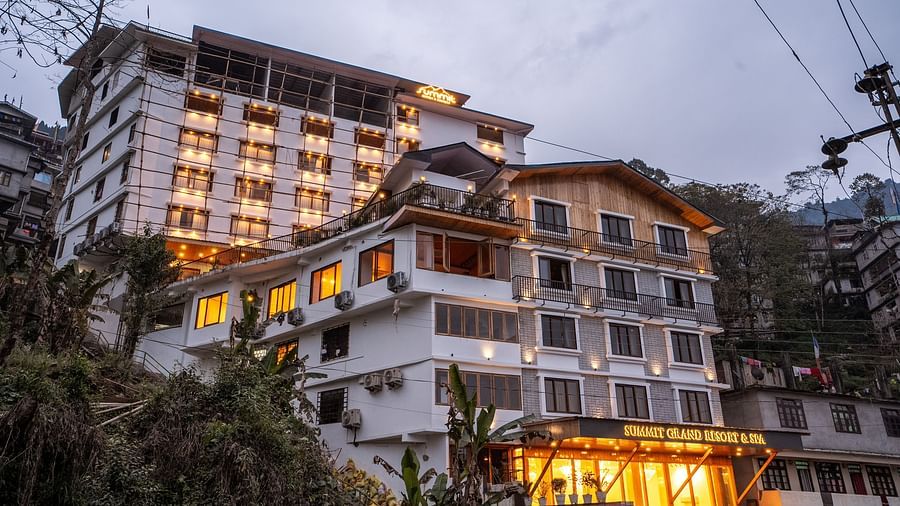 Facade image during dusk of Summit Grand Resort & Spa.