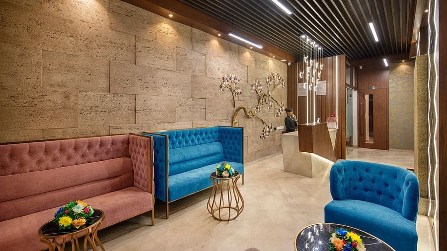 A view of the hotel lounge showcasing the seating arrangement - SK Lords Inn Ahmedabad
